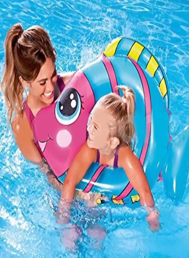 إيكان عوامة/حلقة سباحة للأطفال من عمر 4 إلى 8 سنوات، مزينة برسومات أسماك كرتونية من إيكان. - Image 5